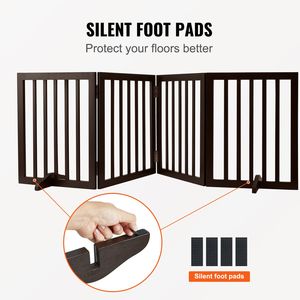 Barrera para Mascotas de Interior de 24 Pulgadas de Alto x 80.3 Pulgadas de Ancho, Puerta Plegable de 4 Paneles, Valla Ajustable y Versátil para Perros, Puertas y Corrales Amplios para Mascotas - Product Image 5