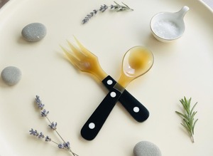 Ensemble de couverts en corne de buffle, cuillère et fourchette, vente en gros, haute qualité, faits à la main, corne naturelle polie, Uttar Pradesh, pour mariage, artisanat - Product Image 6