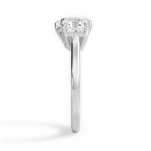 Bague de mariage pour femme en or blanc 14 carats avec diamant de laboratoire certifié IGI, taille émeraude et taille Asscher, clarté VS1, couleur F, 2,00 carats, Toi - Product Image 3