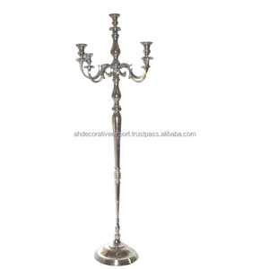 Candélabre de mariage pour centre de table en aluminium doré nouveau design candélabre pour centre de table fait à la main bougeoir lot de 3 - Product Image 3