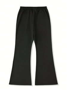 Pantalon de survêtement cargo Y2K pour femme, décontracté, ample, en molleton épais, taille élastique, jambe large, chaud, avec poches plates - Product Image 3