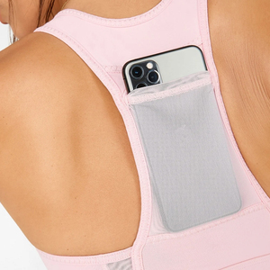 Sujetador deportivo de malla con bolsillo, de secado rápido, talla grande, popular, para gimnasio, correr, yoga y fitness para mujer, venta al por mayor - Product Image 5