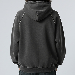 Sudadera con capucha para mujer, personalizada OEM/ODM, 100% algodón, oversize, hombros caídos, peso pesado 500GSM, lavado ácido y a la piedra, larga - Product Image 6