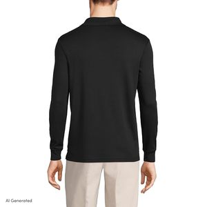 Camisa Polo de Manga Larga para Hombre, Estilo Casual, Ropa de Moda con Cuello - Product Image 1