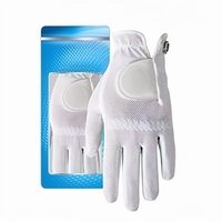 Gant de golf blanc pour main droite, en microfibre, antidérapant, avec fermeture auto-agrippante, gant de sport unisexe - Product Image 6
