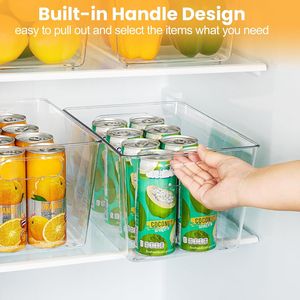 Set di 10 Contenitori in Plastica Trasparente con Manici per Cucina, Freezer e Dispensa - Organizza Efficientemente la Conservazione degli Alimenti - Product Image 5