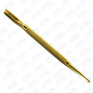 Kit d'outils de manucure professionnel en acier inoxydable doré et argenté avec repousse-cuticules et dissolvant de vernis à ongles double-embout - Product Image 2