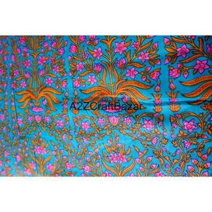 Tissu en coton 100% doux, écologique, respirant, léger, tissé, à séchage rapide, imprimé à la main en Inde, motif floral, pour femmes et filles - Product Image 5