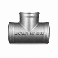 Raccord en T fileté en acier inoxydable SS316 de 3/8 pouce (10 mm) à filetage femelle, polyvalent pour applications chimiques, eau, gaz et huile