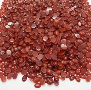Cabochon de pierre précieuse Aqeeq rouge, pierre naturelle polie de haute qualité - Product Image 2