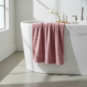 Serviette de bain en coton pour hôtel, super absorbante, durable, grande, douce, de qualité supérieure, tissée jacquard moderne, en tissu éponge - Product Image 3