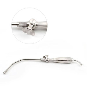 Tube d'aspiration Yankauer en acier inoxydable non magnétique à pointe amovible pour la vaccination et la chirurgie générale - Product Image 1
