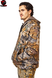 Combinaison de camouflage complète pour hommes, veste à capuche et pantalon cargo, veste de chasse légère pour temps froid - Product Image 2