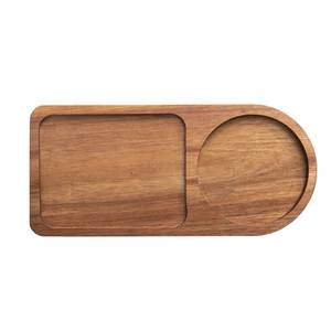 Novedad: Bandeja de madera elegante de acacia para servir aperitivos con cuenco separado para salsas - Product Image 4