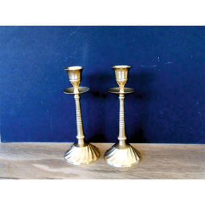 Wholesale Vintage <b>Brass</b> Taper Candle Holder Set Metal Gold <b>Candlestick</b> Stand for Wedding Centerpiece Home Decor Party Supplies - Product Image 1