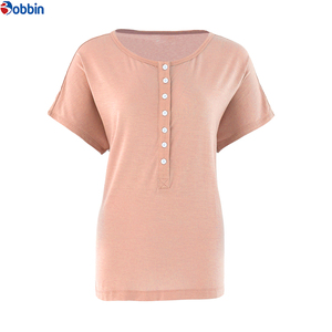 T-shirt polo pour femme avec logo personnalisé, respirant, 100% coton, chemises oversize pour femmes, boutons, manches courtes, chemises élégantes pour femmes - Product Image 4