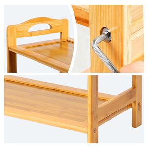 Scarpiera in Bambù a 5 Ripiani Colore Legno Naturale 68*25*89cm per Organizzare le Tue Calzature - Product Image 6