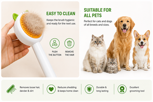 Brosse de toilettage pour animaux de compagnie de qualité supérieure, brosse professionnelle pour éliminer les poils et les peluches pour chiens et chats, fournisseur en gros - Product Image 3