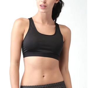 Soutien-gorge de sport sans couture OEM pour femme, couleur noire, soutien-gorge de yoga, couleur et logo personnalisés, fabricant d'articles de sport - Product Image 1
