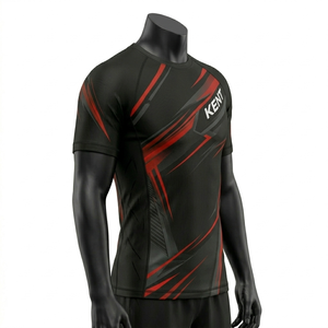 เสื้อรัดรูปสำหรับเล่นกีฬา MMA BJJ เล่นเซิร์ฟ ออกกำลังกาย แบบซับลิเมชั่นเต็มตัว น้ำหนักเบา ยืดได้สี่ทิศทาง แห้งเร็ว พิมพ์ลายด้านหน้า - Product Image 3