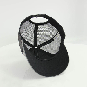 Gorra Trucker Unisex de Malla, 6 Paneles, Ajustable, Color Gris Sólido/Negro, Transpirable, Casual, para Primavera/Verano - Product Image 5