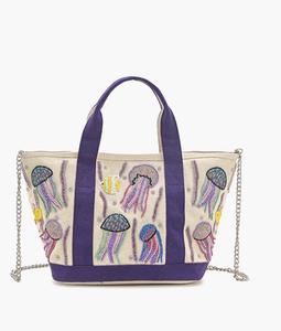 Sac à bandoulière en toile fait main pour femme, style bohème indien, motif géométrique, imperméable, avec perles, sac messager et pochette de créateur - Product Image 6