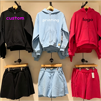 Kaos Sweatshirt Unisex Oversize Y2K Streetwear Bahan Katun Tebal 420gsm untuk Grafis Web, Detail Bintang, Model Pullover