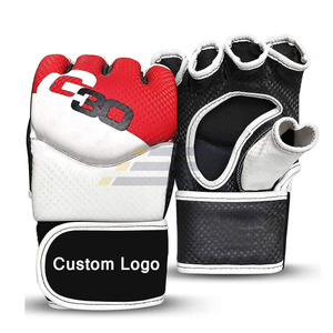 Lightweight Non <b>Slip</b> Leather Material OEM Service Premium Quality New Hand Made Men MMA Gloves - Product Image 1