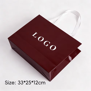 Bolsa de Papel Personalizada, Resistente, de Alta Calidad, con Película Brillante Engrosada, Impermeable y Reciclable para Tiendas de Ropa, Bolsas de Regalo con Asa y Logotipo - Product Image 1