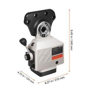 Fresadora de alimentación por eje X con par de 150 lb, velocidad de rotación ajustable de 0-200 RPM, alimentación de mesa de 120 V, fresadoras manuales - Product Image 5