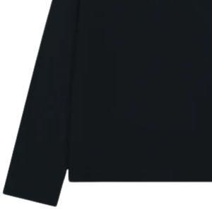 Camiseta de Manga Larga Oversize para Hombre, con Logotipo Minimalista en el Pecho, Cuello Redondo de Algodón, Estilo Casual Urbano, Venta al por Mayor, Fabricante OEM de Ropa Personalizada - Product Image 3