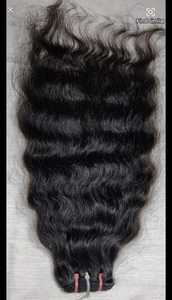 Cheveux humains bouclés 100% vierges, cheveux indiens, simple trame, 34 pouces, vente en gros, tissage de cheveux, double trame, pour machine - Product Image 4