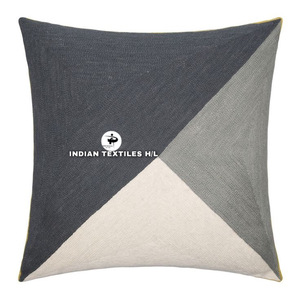 Handmade Wool Handmade Kashmiri Embroidery Wool Chain Stitched Cushion <b>Cover</b> <b>For</b> <b>Sofa</b> Couch Living Room Hot Selling Product ITHL - Product Image 5