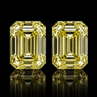 Diamante Suelto Cultivado en Laboratorio con Certificación IGI, Corte Esmeralda, Color Amarillo Fantasía, CVD, VVS VS, Corte Excelente para Joyería Fina