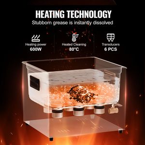 Pulitore a Ultrasuoni Digitale in Metallo da 15L 360W 40kHz con Nuova Modalità Delicata e Degassaggio Migliorato - Product Image 3