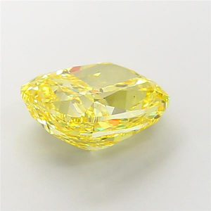 Diamante cultivado en laboratorio, certificado, de color amarillo intenso, corte cojín, gema suelta, brillo radiante, elegante, joyería fina de lujo, brillo CVD. - Product Image 4