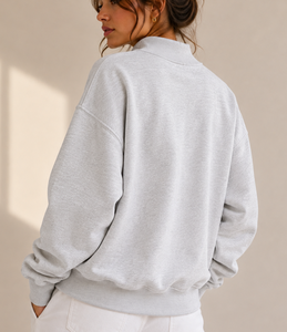 TBSIGMA <b>Women</b> Mock Neck Sweatshirt Custom Greek Sorority Chenille Letter Embroidery Cotton Fleece Casual <b>Pullover</b> - Product Image 3