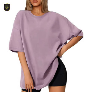 Camisetas Extra Grandes de Estilo Urbano para Mujer, de Algodón, Corte Holgado, Manga Corta, Modernas, Casuales, para Verano - Product Image 3