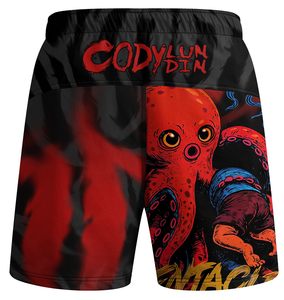 Pantalones cortos MMA para hombre, con estampado, cintura elástica, para entrenamiento en gimnasio, kickboxing, ligeros, de secado rápido, coloridos, para artes marciales mixtas. - Product Image 4