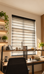 Persianas Enrollables Zebra Día y Noche Serie Normal SYSTEMWINHOME EX05-NORMAL, Revestimiento de Ventanas Personalizado para Oficinas y Espacios de Trabajo - Product Image 1