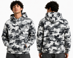 Sudadera con Capucha de Camuflaje para Hombre SINEWY SPORTS, Corte Regular, Poliéster, Felpa Francesa, Transpirable, Informal, para Otoño - Product Image 1