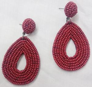 Pendientes de moda con cuentas de vidrio, pendientes envolventes de cuentas pequeñas, pendientes de tuerca hechos a mano para mujeres y niñas, nuevos diseños, modelo. - Product Image 6