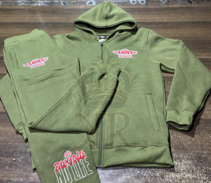 Conjunto Deportivo Personalizado 100% Algodón, Sudadera con Capucha Gruesa y Pantalones Deportivos, Ropa Deportiva Urbana - Product Image 1