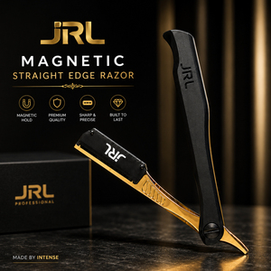 OEM Private Label JRL Magnetic Straight Edge <b>Razor</b> with Stainless Steel Blades Gold & Black Professional Salon Equipment for <b>Men</b> - Product Image 1