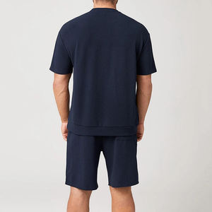 Ensemble de jogging d'été personnalisé deux pièces, ensemble short et t-shirt 100% coton, ensembles de t-shirts et shorts personnalisés, ensembles de t-shirts oversize pour hommes - Product Image 3