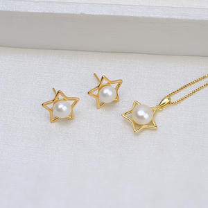 Juego de Colgantes de Pentagrama de Plata S925 para Mujer, Accesorios de Joyería de Perlas DIY con Bandeja Vacía, Conjuntos de Joyería de Moda 1382 - Product Image 3