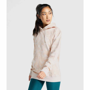 เสื้อฮู้ดดี้โอเวอร์ไซส์ผ้าฝ้าย 100% สำหรับผู้หญิง สไตล์สตรีทแวร์ ขายส่งจากโรงงาน ขายดีประจำฤดูหนาว  แบบไหล่ตก  สามารถสกรีนลายด้านหน้าได้ - Product Image 5