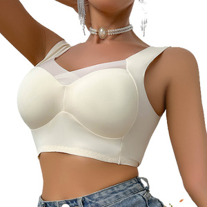 High Quality Simple Solid Breathable Crystal Lace Seamless <b>Sleep</b> <b>Bra</b> for Women Plus Size High Support Sports <b>Bra</b> Front Logo - Product Image 4