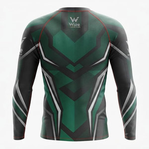 ODM customized High Quality Custom Rash Guard <b>Men</b> Wholesale Spandex Bjj Rash Guard Surfing Diving <b>Compression</b> <b>Shirts</b> - Product Image 2