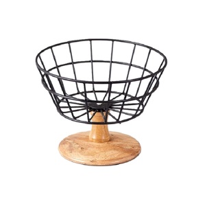 Panier à fruits et légumes décoratif en fer forgé, tendance et nouveau, pour la maison et la cuisine, taille et forme personnalisables - Product Image 1